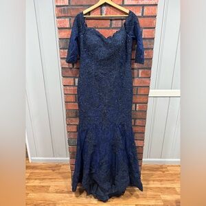 MGNY  Navy Lace Dress